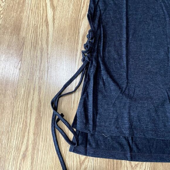 Dressfo Tank Shirt with Side Tie Cut Outs Gray 2XL - Picture 5 of 9
